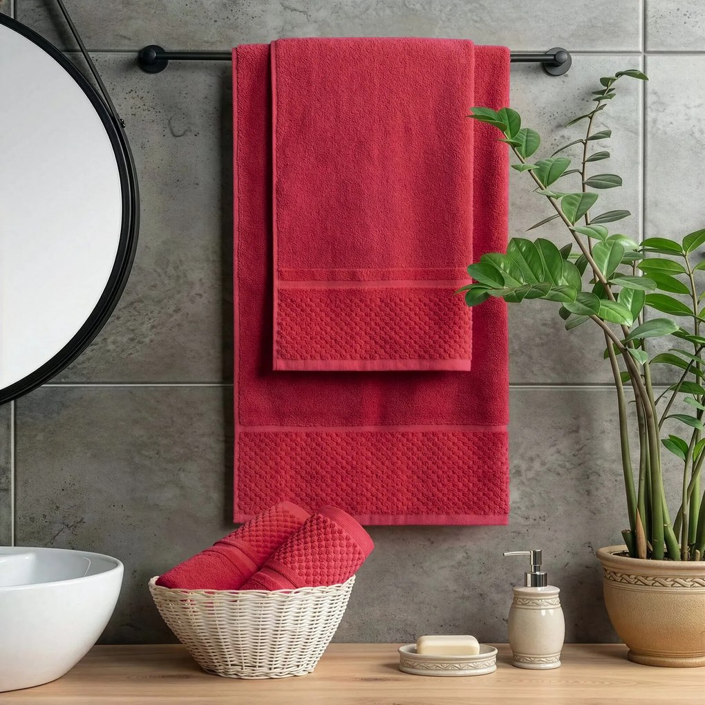 FROTÉ UTERÁK IBIZA9 30X50 CM ČERVENÁ