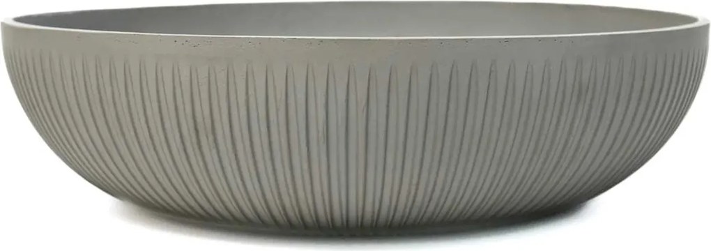 Okrasná miska PLANA, sklolaminát, priemer 34 cm, sivá