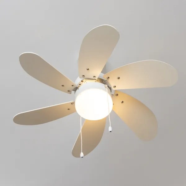 ZEVENTI - Stropný ventilátor FAMARA 1xE14/60W/230V biela