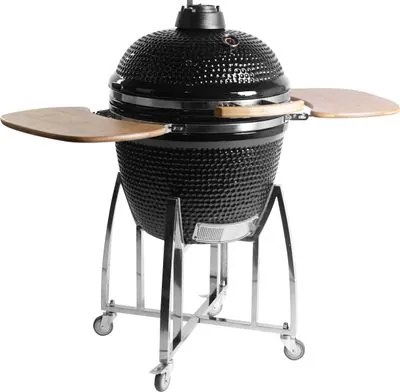 Gril Kamado Egg 23" s kolieskami, priemer roštu 51,5 cm, čierny