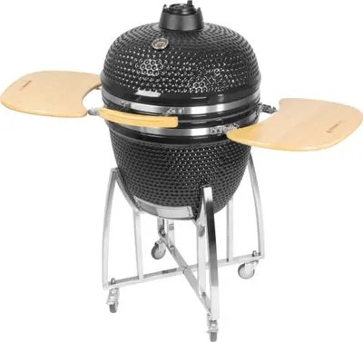 Gril Kamado Egg 23" s kolieskami, priemer roštu 51,5 cm, čierny