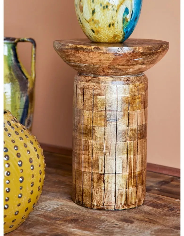 Okrúhly odkladací stolík z mangového dreva ø 30 cm Yasme – Bloomingville