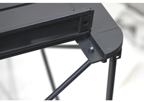 Skladací kempingový stôl 70x70cm antracit