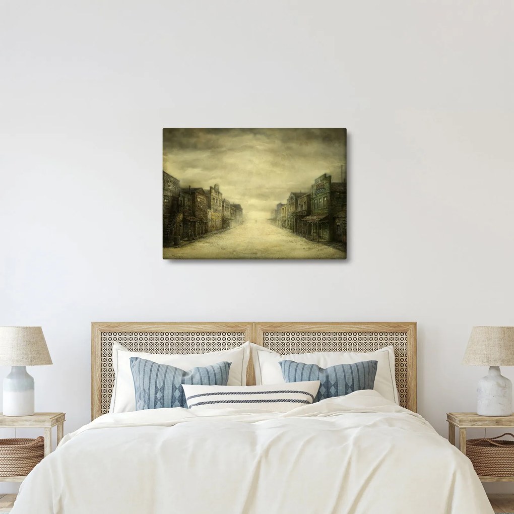 Obraz westernového mestečka (70x50 cm)
