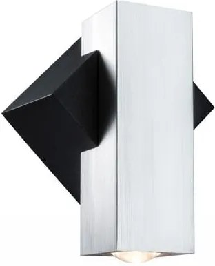 Vonkajšie nástenné svietidlo PAULMANN Nástěnné svítidlo Special Line Flame hranaté LED hliník kartáč./černá 1x3,2W 18006