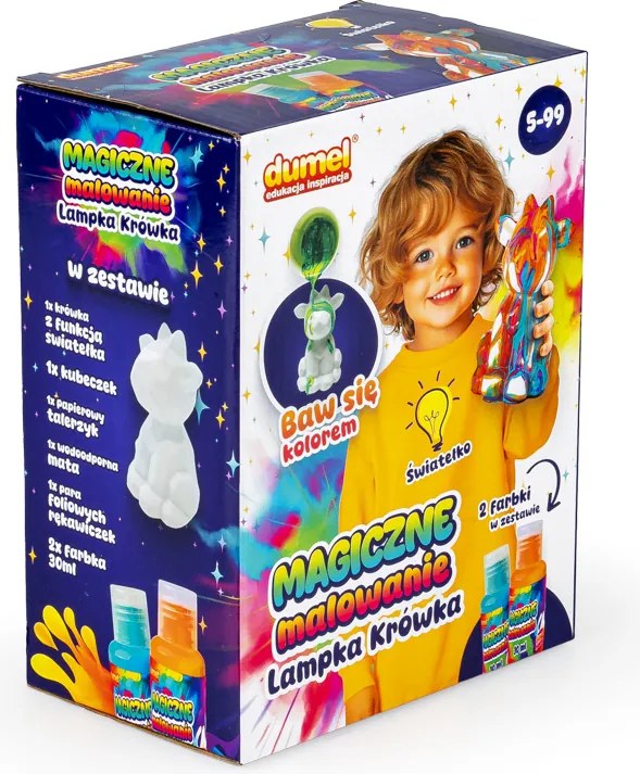 Magické maľovanie – Lampička Kravička | Kreatívna sada na výrobu lampy