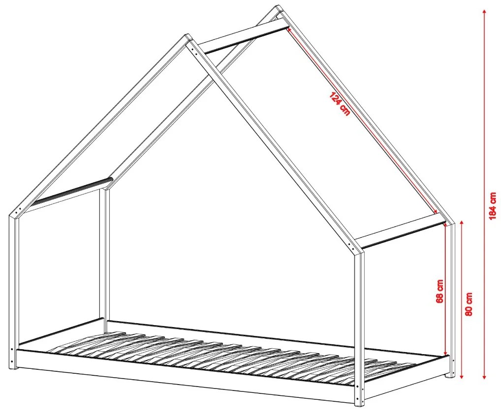 Detská posteľ 90x200 cm Mortisia (biela) (s roštom). Akcia -9%. Vlastná spoľahlivá doprava až k Vám domov. 1096195