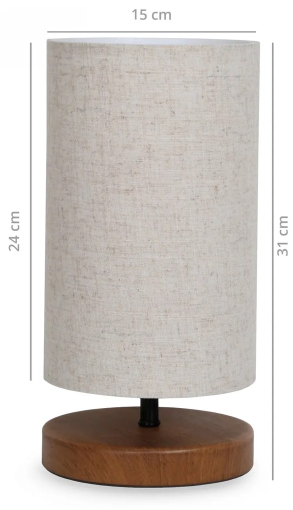 Stolná lampa Baras krémová/hnedá