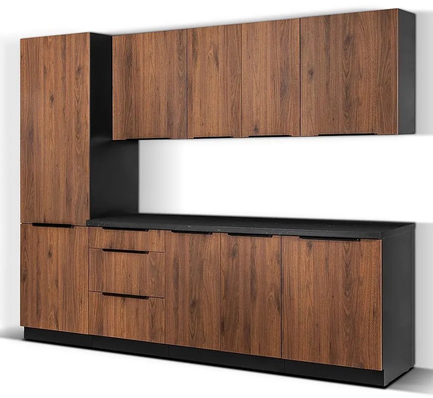 Kuchynská linka Monza Okapi orech 260 bez dosky