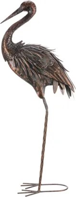 Kovová volavka v medenom dizajne 81 cm