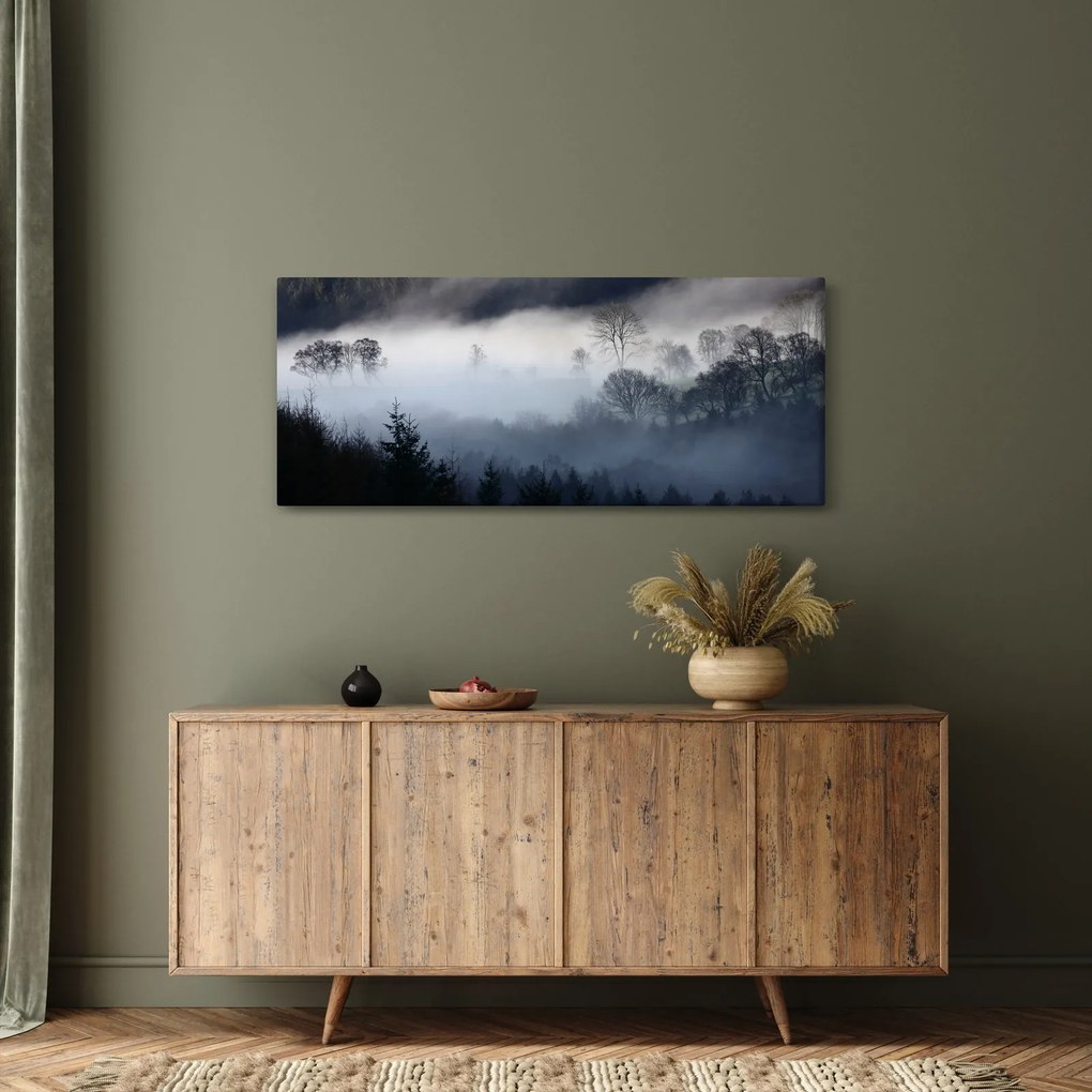 Obraz hmly nad lesom (120x50 cm)