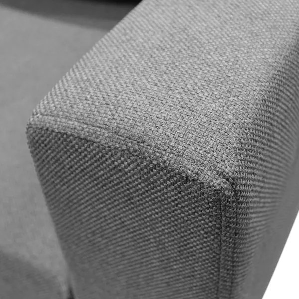 Univerzálna rozkladacia rohová sedacia súprava SEYA do tvaru U, sivá, s úložným priestorom