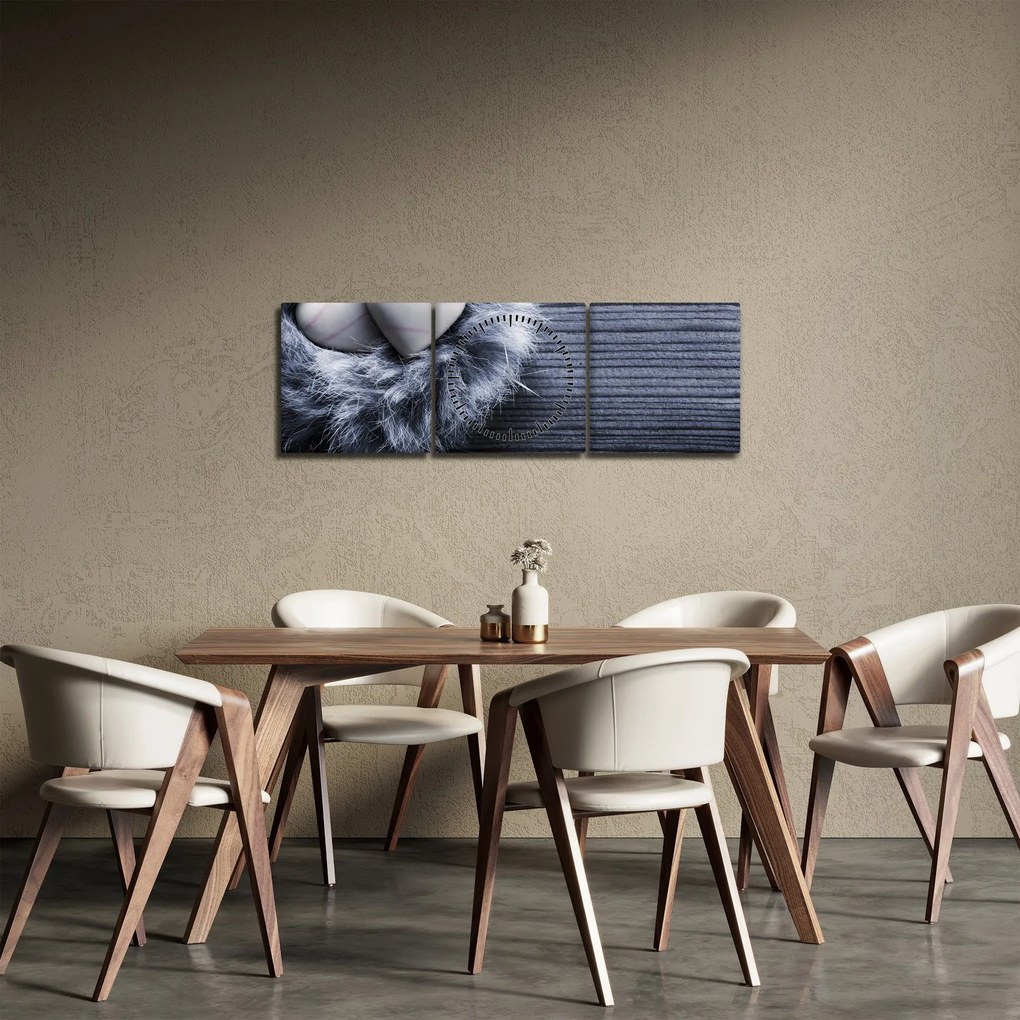 Obraz - Hniezdo lásky (s hodinami) (90x30 cm)