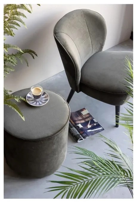 Olivový puf WOOOD Sara High