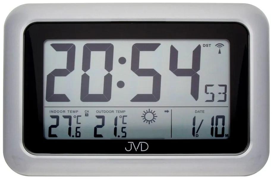 Rádiom riadené digitálne hodiny s budíkom JVD RB36.2, 28cm