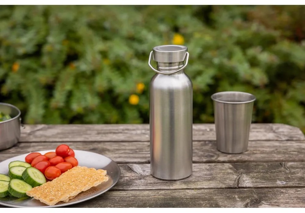 Antikoro fľaša v striebornej farbe 650 ml – Esschert Design