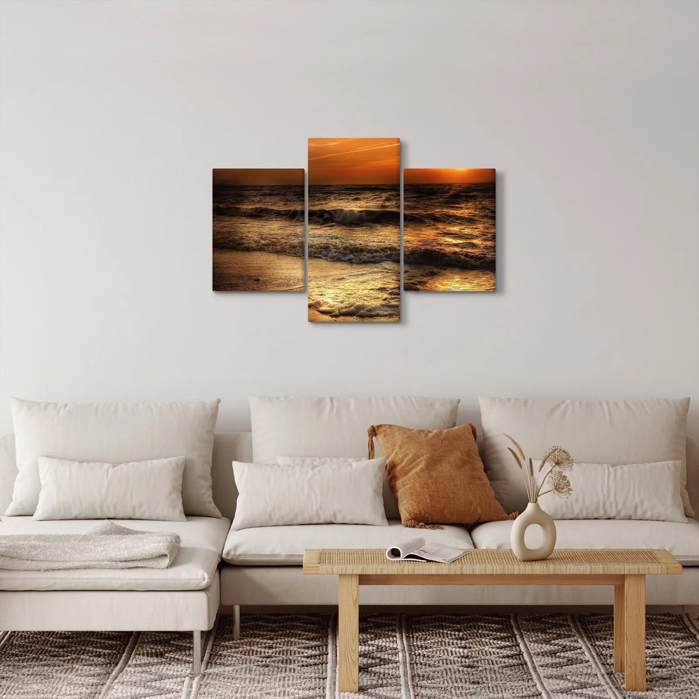 Obraz - Vlny pri pobreží (90x60 cm)