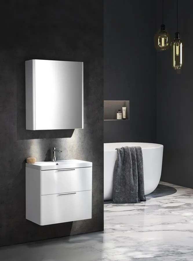 Aqualine Aqualine, DENEB galérka 60x70x18cm, biela matná, DN060
