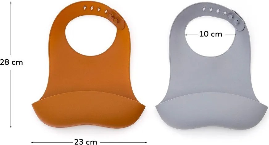 Oranžové/sivomodré podbradníky v súprave 2 ks Lili – Kave Home