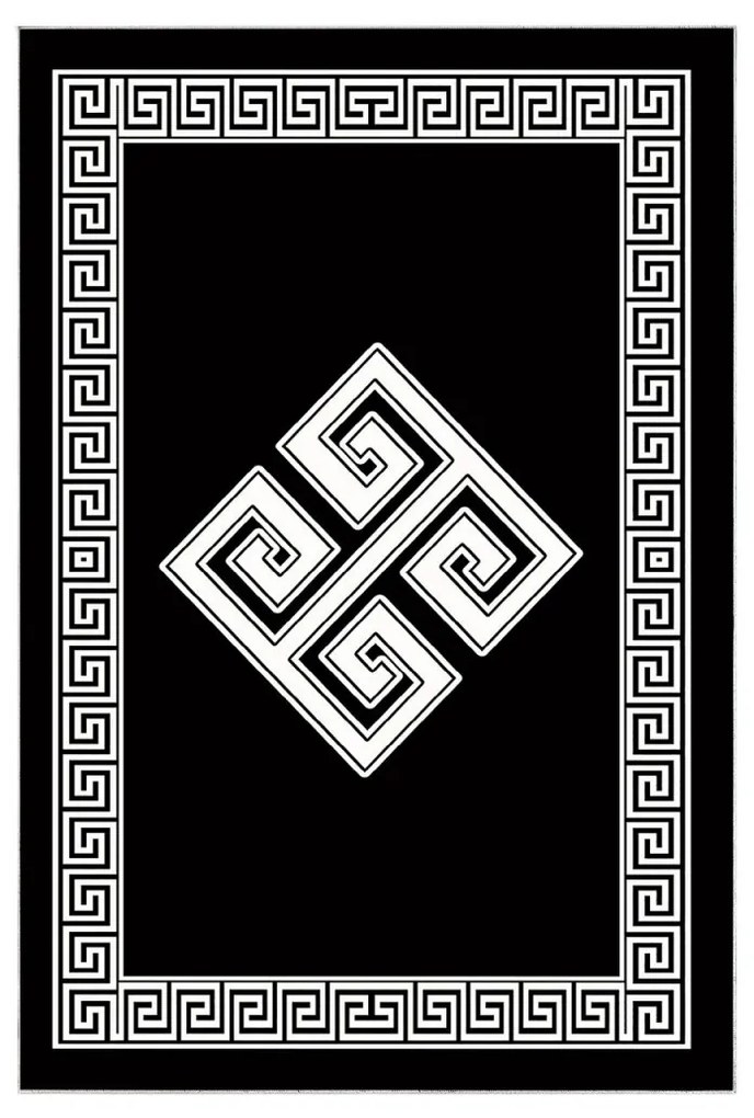 Sada 2 kusů koupelnových předložek Labyrinth černá