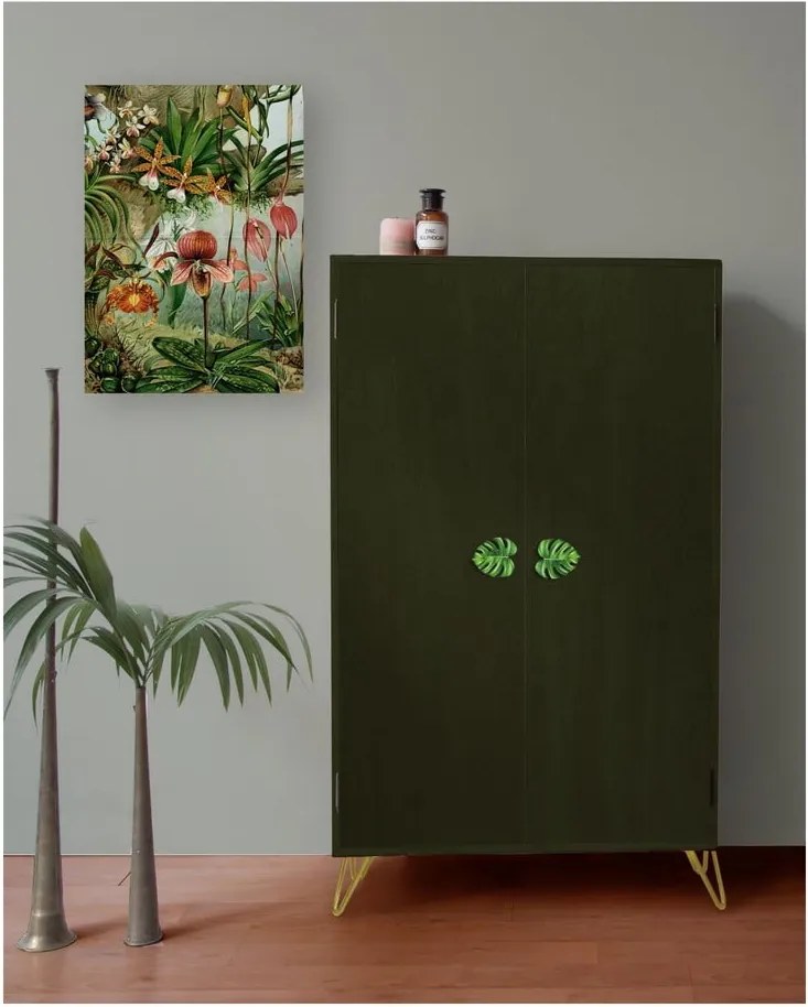Zelená skriňa z borovicového dreva Velvet Atelier