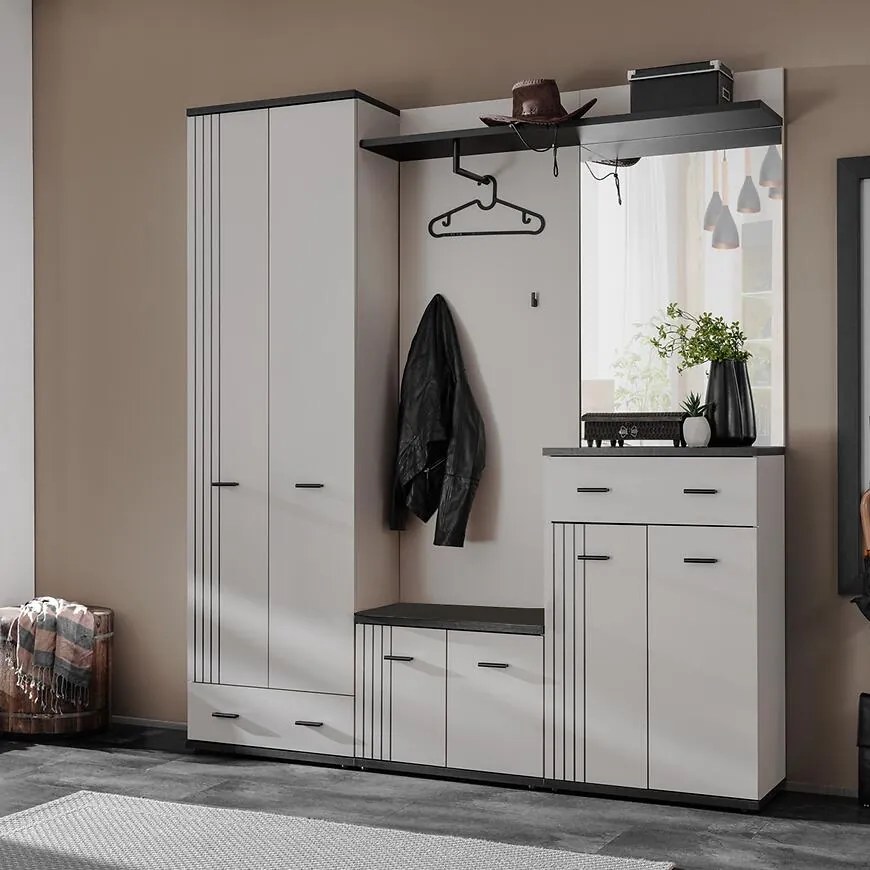 Predsieňový nábytok Hugo III Cc Hg3 Kašmír/Čierna