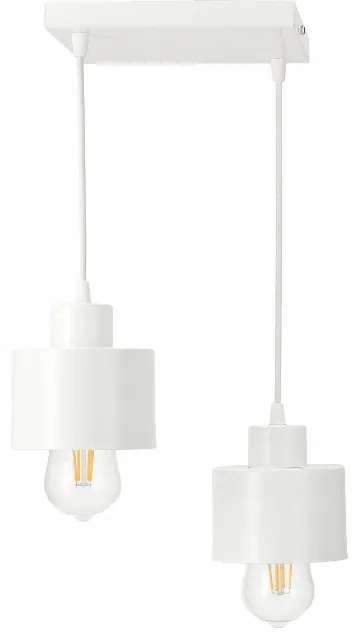 BERGE LED stropné svietidlo - 2xE27 - KUBEK WHITE