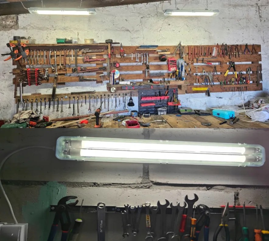 Sada hermetického LED svietidla 120 cm + 2x žiarivky G13 PREMIUM 4860lm STRONG