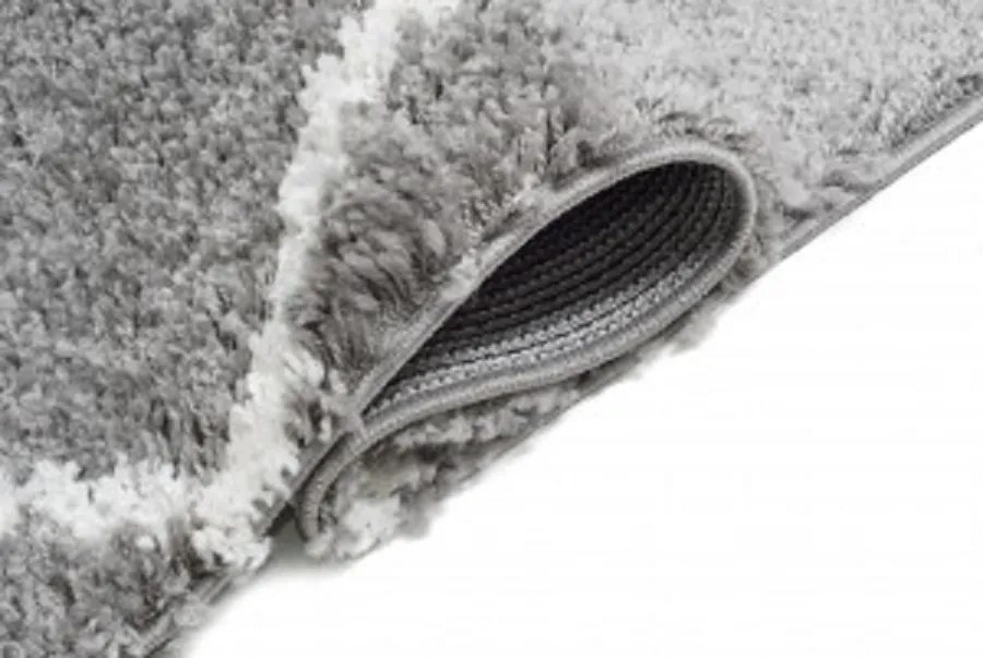 TA Koberec G931B TMAVO ŠEDÁ/KRÉMOVÁ BOHO Rozmer: 100x250 cm