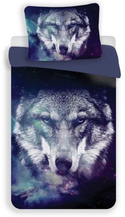 3D obliečky z mikrovlákna BLUE WOLF, modré Rozmer obliečky: 70 x 90 cm | 140 x 200 cm