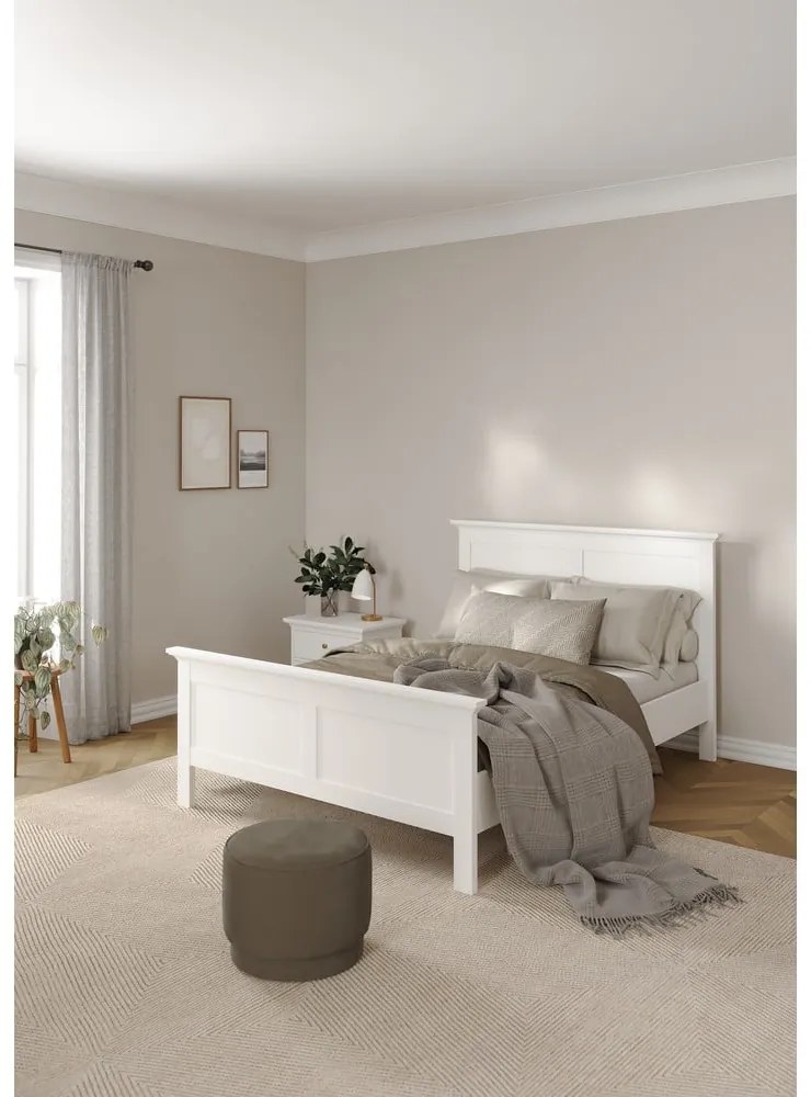 Biela dvojlôžková posteľ 140x200 cm Paris – Tvilum