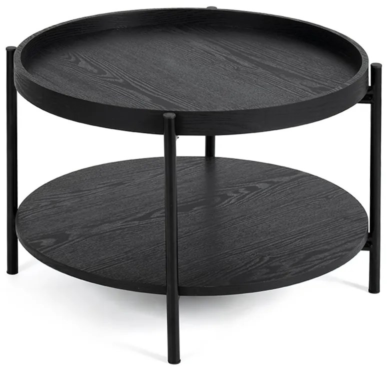 Noela Konferenčný stolík s čiernym rámom BIVIO 40 čierny