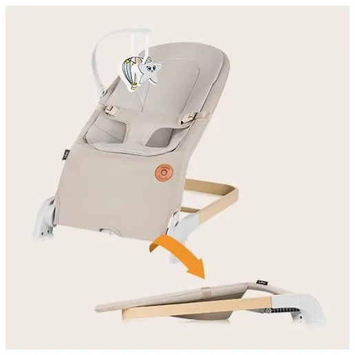 Lionelo - Detská hojdačka LILAC béžová