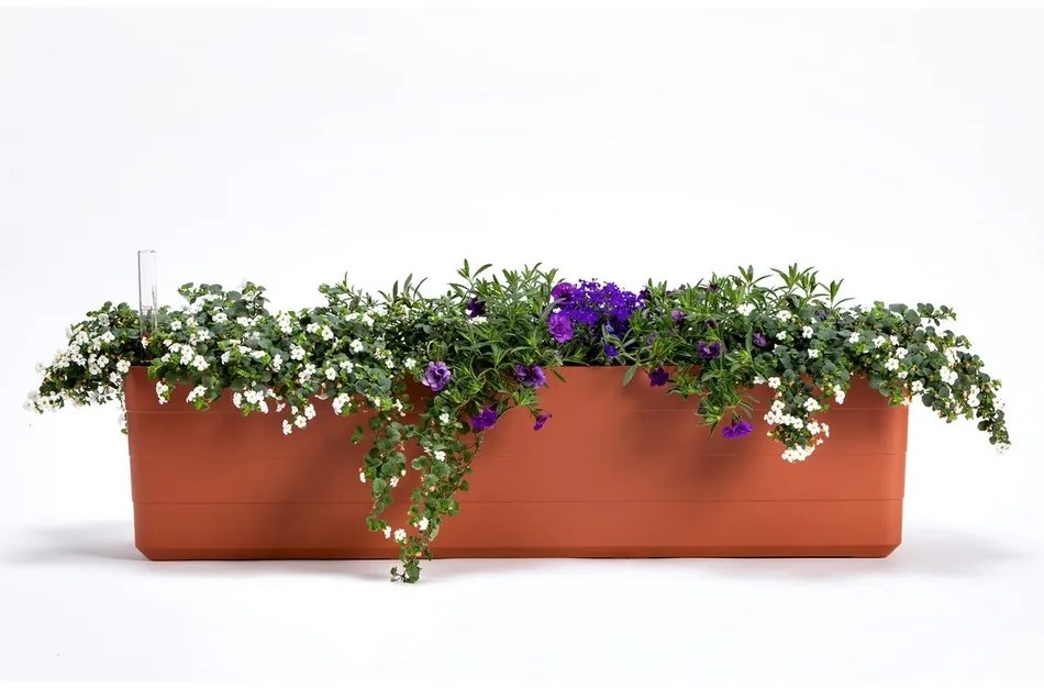 Plastia Samozavlažovací truhlík Berberis 80, terakota + sl. kosť , 80 cm