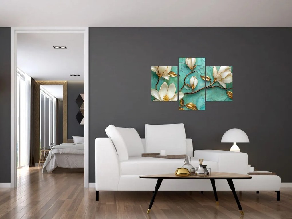 Obraz - 3D magnólia (90x60 cm)