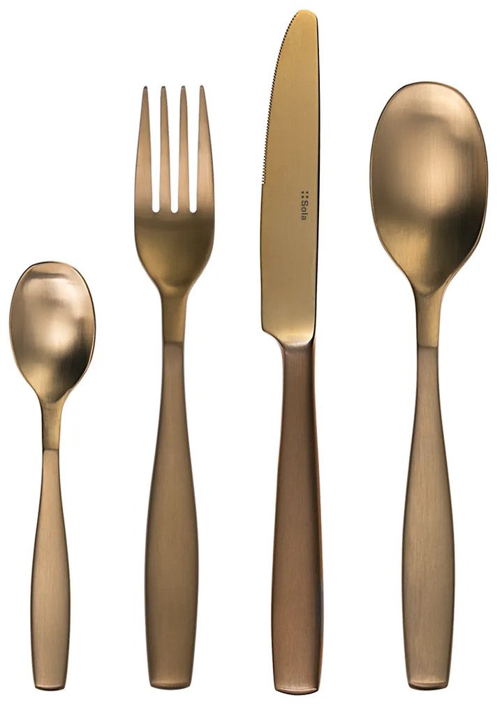 Príborový set 24 ks - Gaya All Satin zlatý - 128490