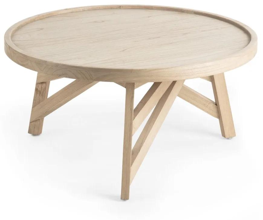 Konferenčný stolík z dreva mindi La Forma Thais, ø 80 cm