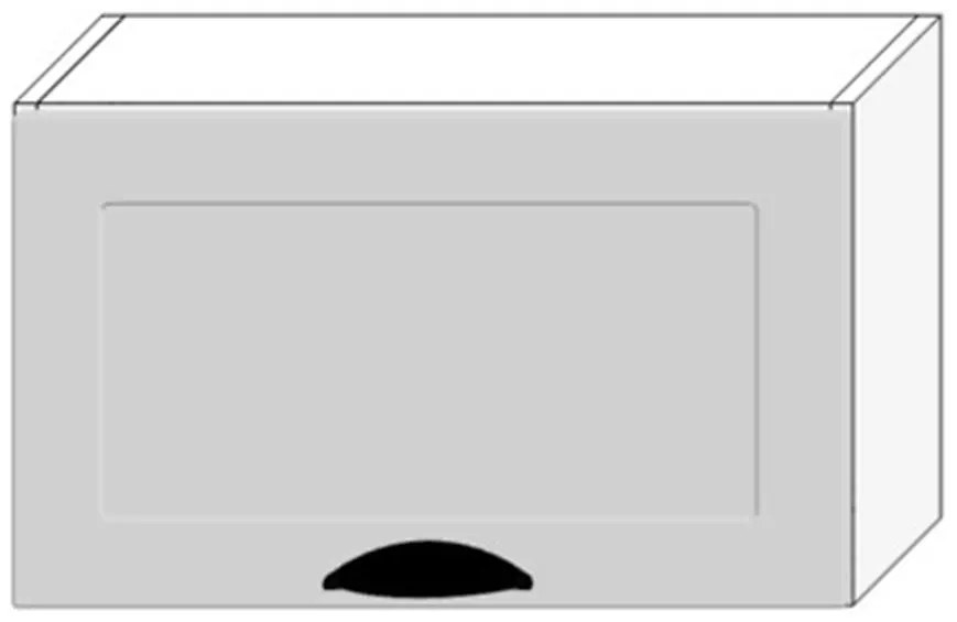 Kuchynská skrinka Adele W60okgr Šedá Mat/Biely
