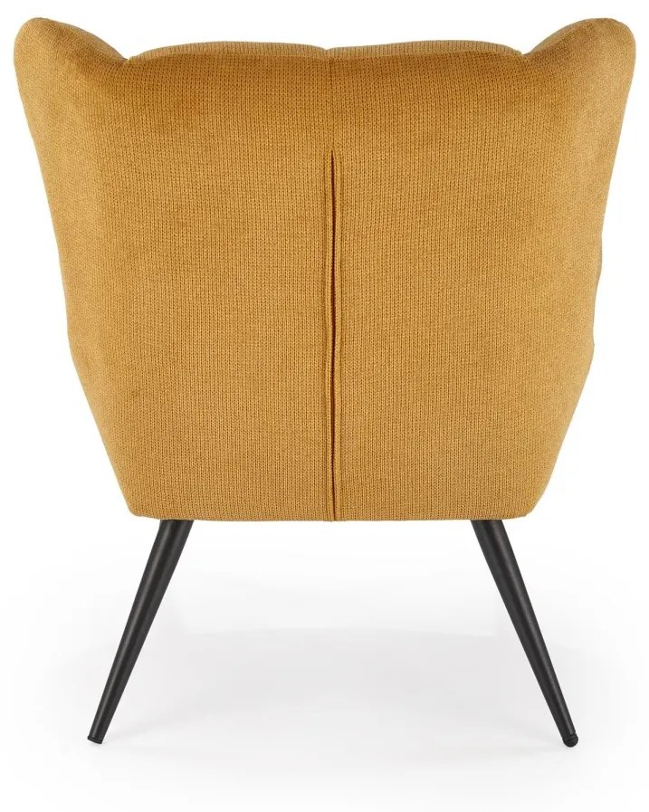 Designové křeslo Byron hořčicové