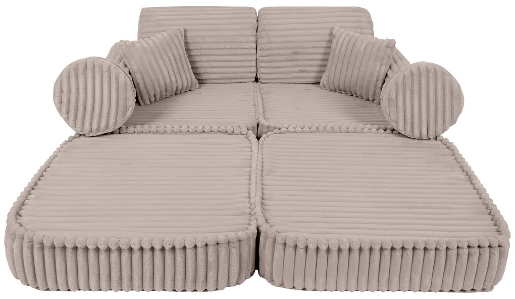 MeowBaby® Churros detská pohovka Plus, Pebble Beige