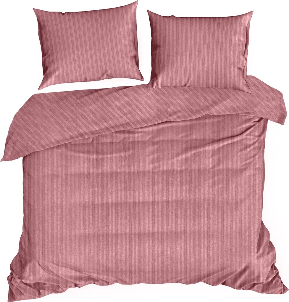 SATÉNOVÉ OBLIEČKY VERA 200X220 CM, 2 KS 70X80 CM PUDROVÉ