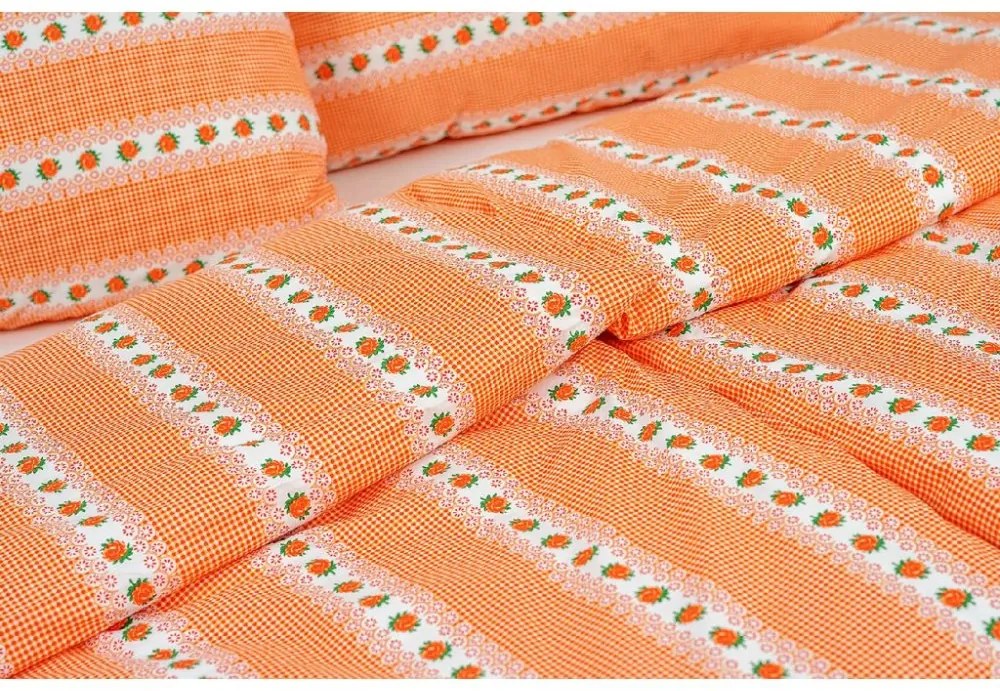 Stanex Luxusné obliečky Barunka oranžová 140x200/70x90 cm
