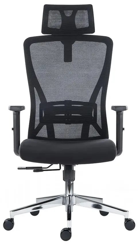 Kancelárska ergonomická stolička Neoseat FLEX PRO — sieť / látka, čierna, nosnosť 150 kg