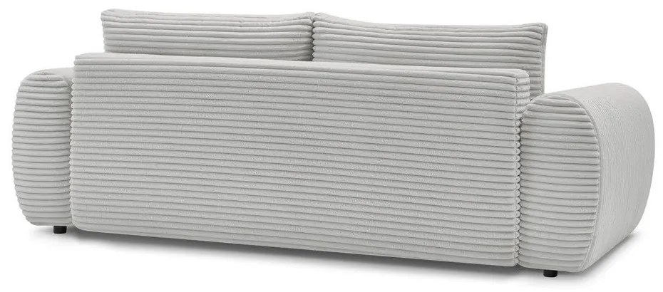 Svetlosivá menčestrová rozkladacia pohovka 257 cm Lucien – Bobochic Paris