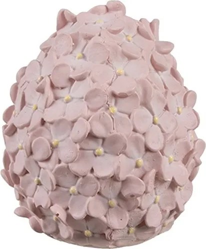 Ružová dekorácia vajíčko z kvetov - Ø 6*7cm