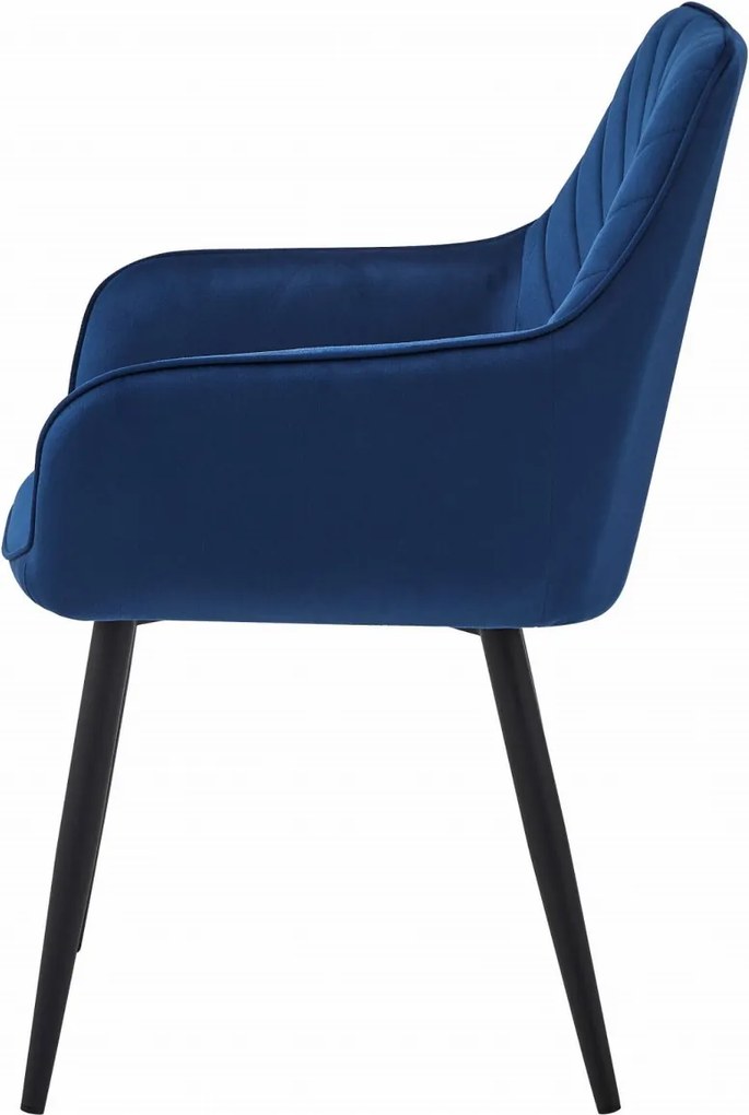 AKCIA Jedálenské kreslo NANA VELVET, modré II. akosť