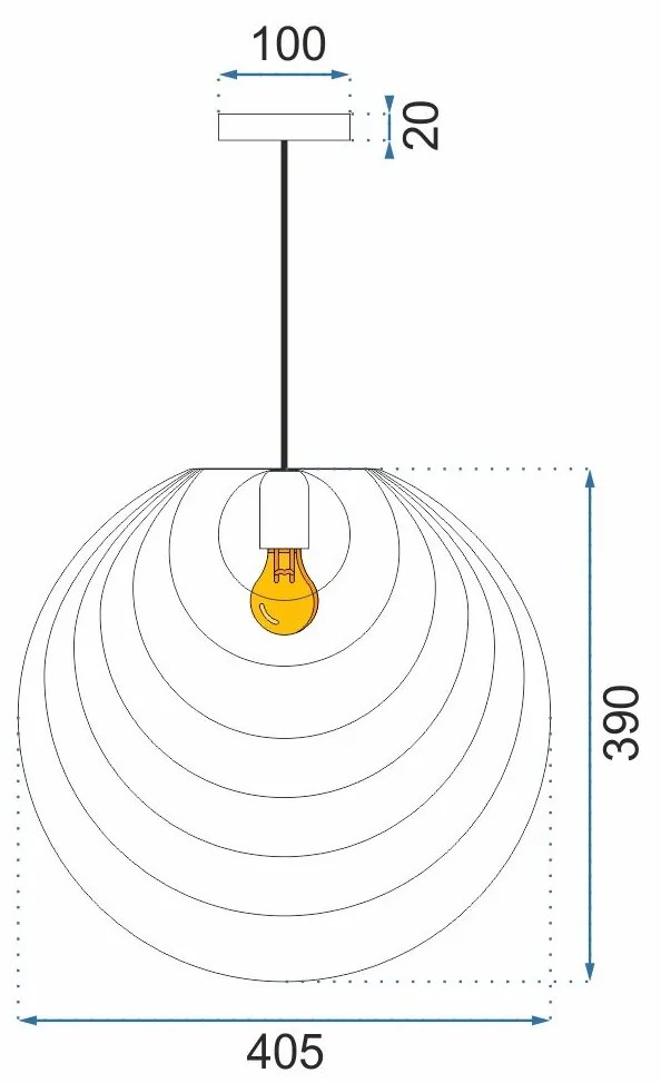 Toolight - závesné svietidlo APP428-1CP, zlatá, OSW-01554