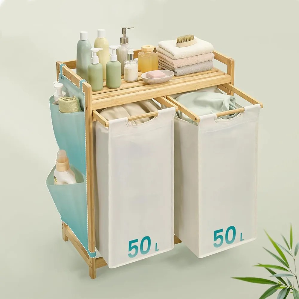 Kôš na bielizeň s dvoma priehradkami