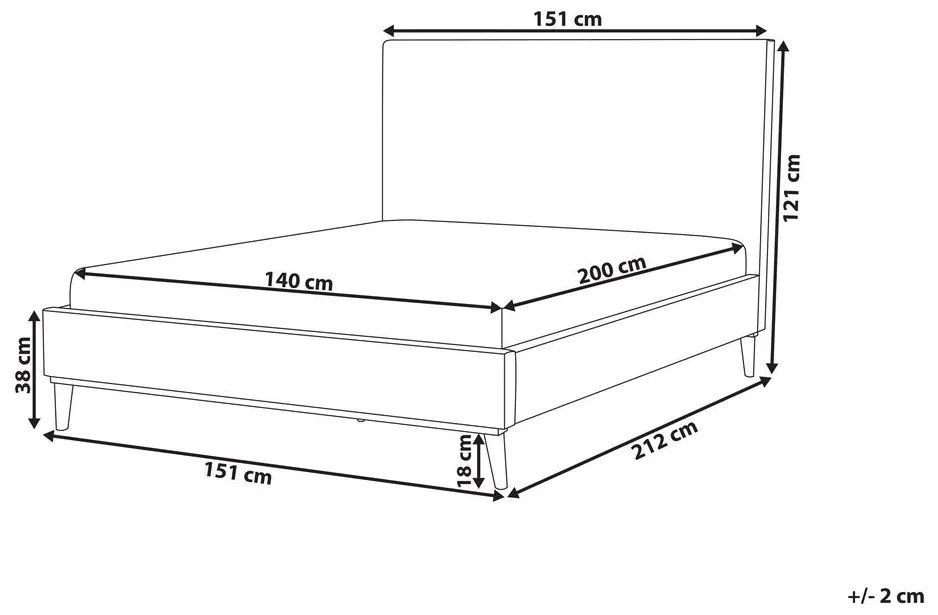 Manželská posteľ 140 cm BARON (s roštom) (svetlosivá). Vlastná spoľahlivá doprava až k Vám domov. 1022812