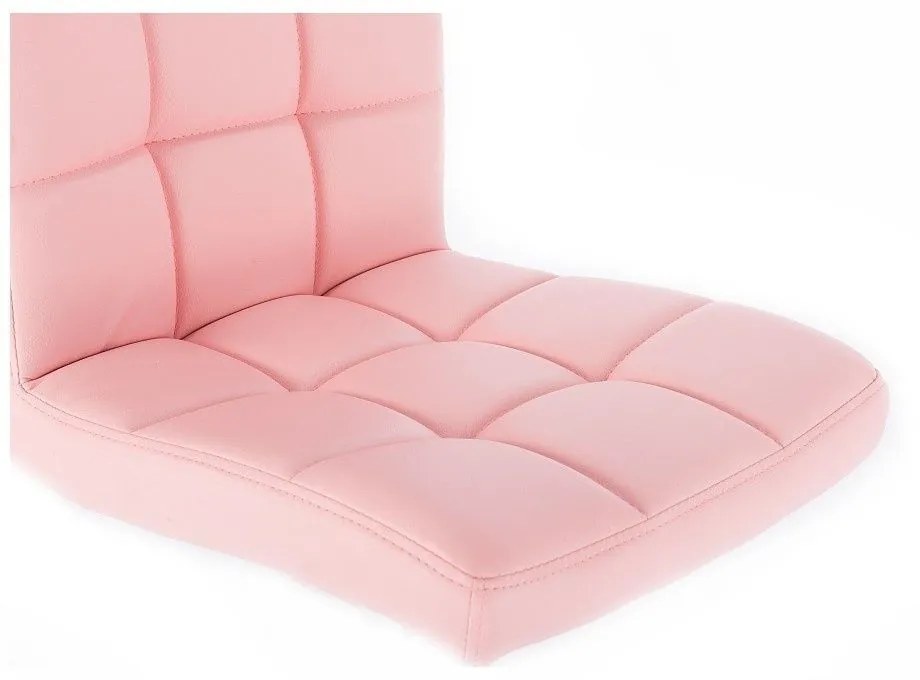 LuxuryForm DESIGN Stolička TOLEDO na striebornom tanieri - ružová
